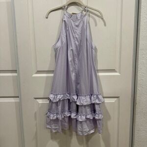 Rebecca Taylor‎ Lavender Ruffle Tiered Halter Dress - Size 8, Sleeveless